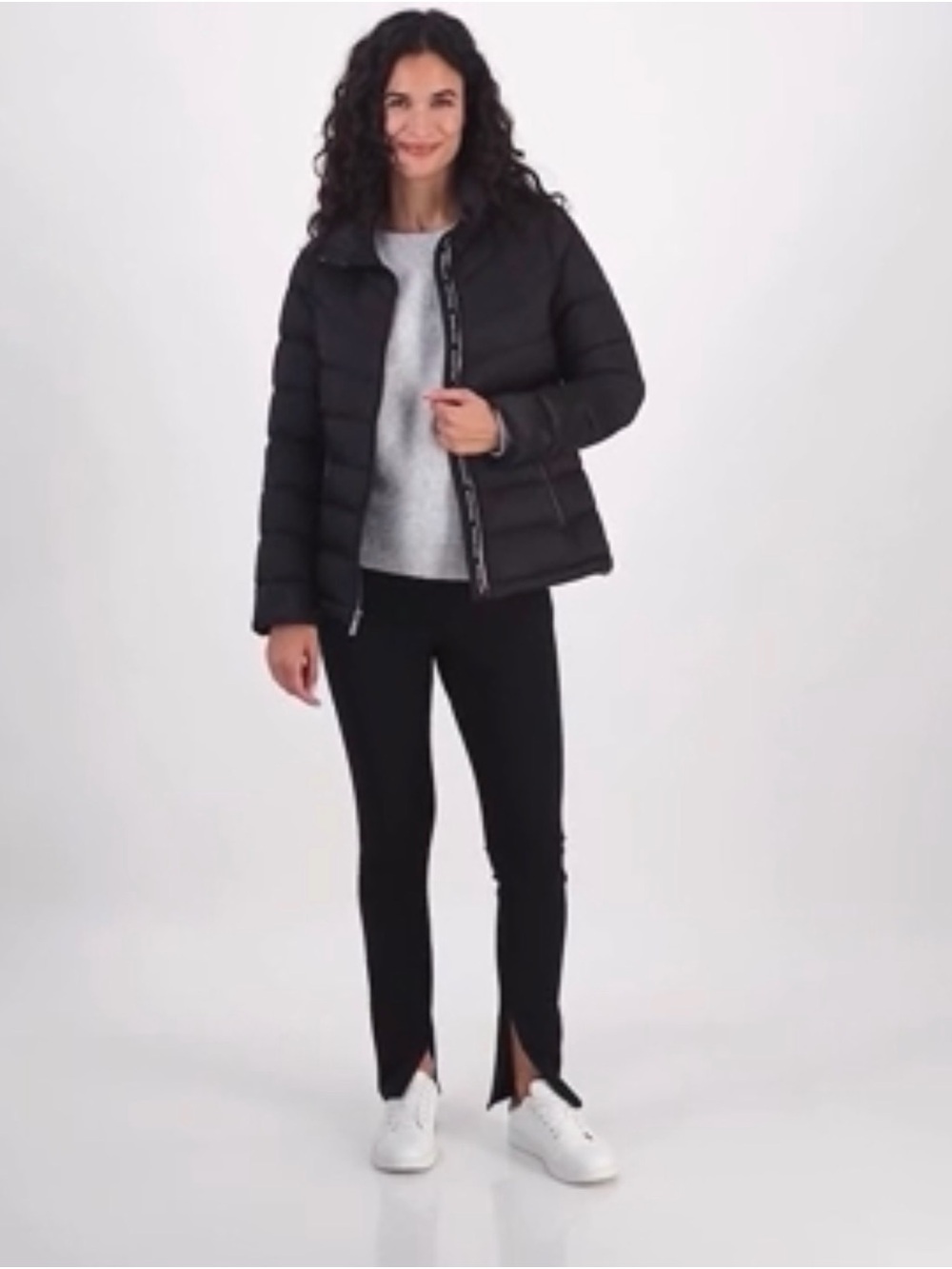 Michael Kors Women's Hooded Shine Packable Down Puffer Coat lightweight